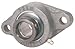 Peer Bearing PER HCFTS211-32 2 Bolt Flange Unit, Cast Iron, Wide Inner Ring, Relubricable, Eccentric Locking Collar, Single Lip Seals, 2" Bore, 7-1/4" Center Length