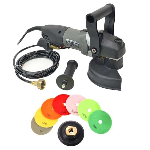 Hardin HWV5GRIN Variable Speed Polisher 5 Inch Concrete and Stone Wet Polishing Kit with Diamond Pads