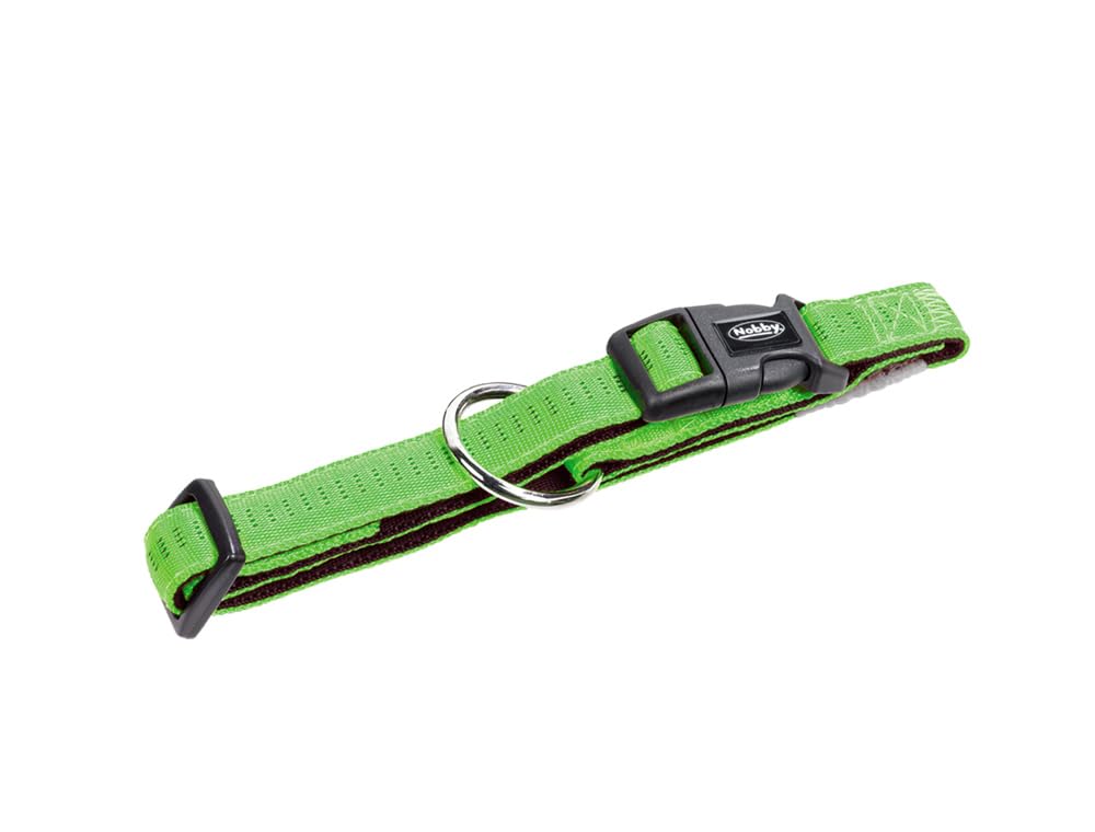 Nobby Soft Grip Dog Collar, 40-55 cm/25 mm, Light Green/Brown