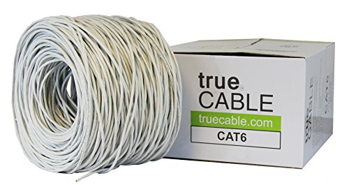True Cable Cat6 Riser (Cmr), 1000Ft, White, 23Awg 4 Pair Solid Bare Copper, 550Mhz, Etl Listed, Unshielded Twisted Pair (Utp), Bulk Ethernet Cable #TOP1