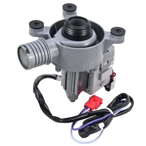 WH11X34742 Washer Drain Pump Assembly Compatible with Frigidaire Clothes Washing Machine Replacement Parts 11001011000071 WH01X28078 5304511363 4980769 AP7192541 PS16729517 PS12176487 EAP12176487