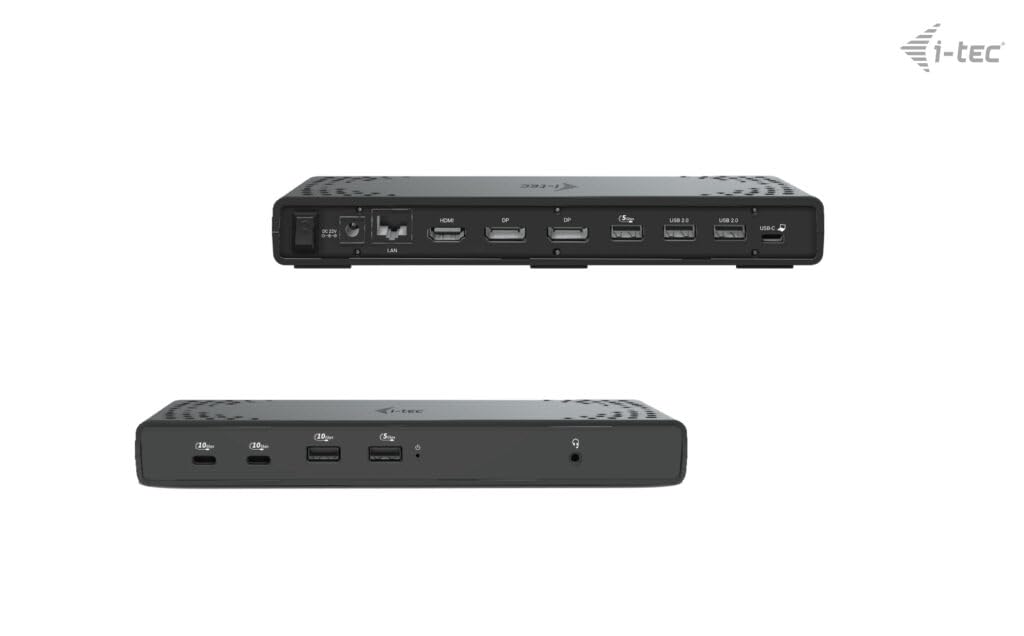 Estación de acoplamiento i-tec USB-C Triple Display Gen 2 100W 3x4K 7xUSB Ethernet Negro