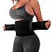 Tencoz Cintura Entrenador, Fajas Reductoras Adelgazantes Cinturón Abdominal Cinturón para el Sudor Mujer Cintura Entrenador Cintura Cinturón de Adjustable para Deporte Fitness (Black)