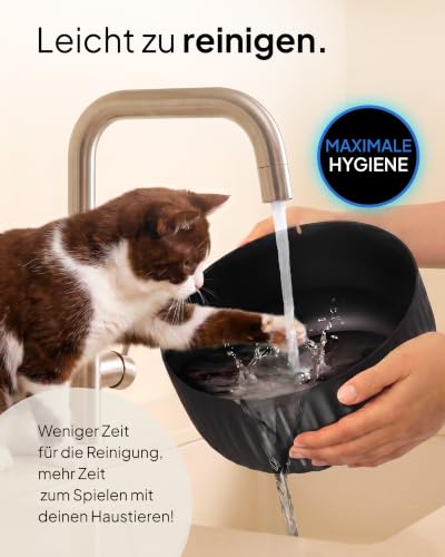 Pretty Paw Katzenbrunnen mit Leiser Pumpe, LED und Aktivkohlefilter, 2,5L – Ansicht 6