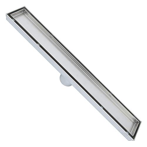 ZOIC Linear Stealth Tile Insert Floor Grate Bathroom Shower Waste Drain 304 Stainless Steel 23.62 Inches (600MM)