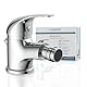 SCHÜTTE 41200 Bidet Armatur ATHOS, Bidet Wasserhahn, incl. Ablaufgarnitur mit Zugstange, schwenkbare Marken-Mischdrüse, Bidet-Armaturen, Chrom