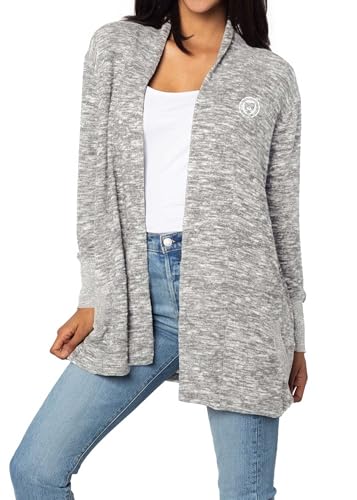 Image of chicka-d Women's Cozy Fleece Cardigan Heather Grey