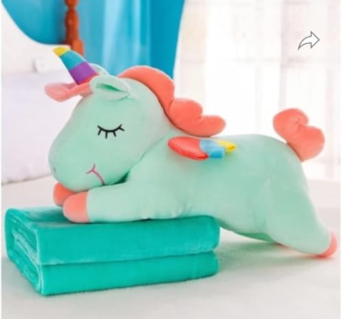Image of GREENMONK 3-in-1 Kids Blanket and Pillow and Soft Toy