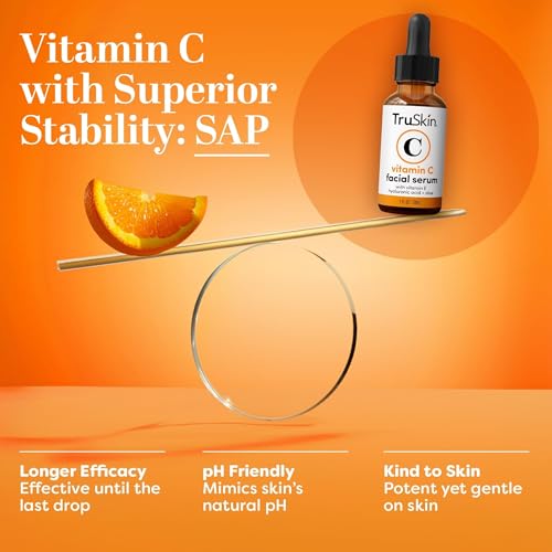 TruSkin Vitamin C Serum for Face – Anti Aging Face Serum with Hyaluronic Acid & Vitamin E – Brightening Formula for Improving Appearance of Dark Spots, Fine Lines & Wrinkles – All Skin Types, 2 Fl Oz - Image 5