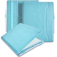 E NET CASE Hoes voor Onyx Boox GO 10,3 inch ePaper   PU lederen hoes met polsband/penhouder en automatische slaap weke up functie (zwart