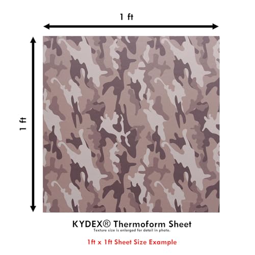 Image of KYDEX Sheet - (Infused Print) - (12in x 12in) - (Desert Woodland Camo) - (1 Sheet) - (for Holster Making & Hobby) - (USA Made)
