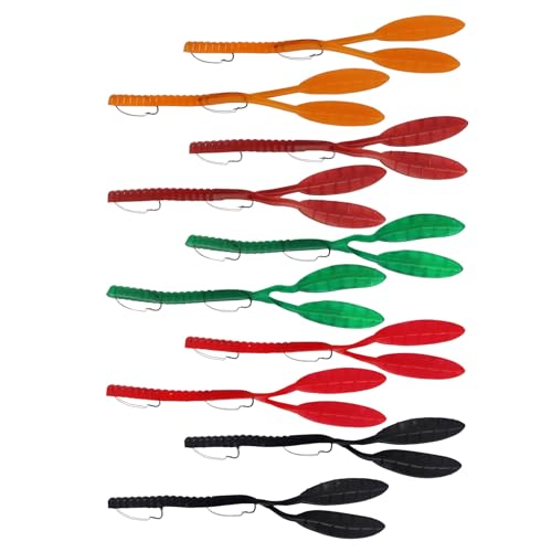 Eupheng Weedless Bass Lures, Pre-Rigged Soft Plastic Swimbaits