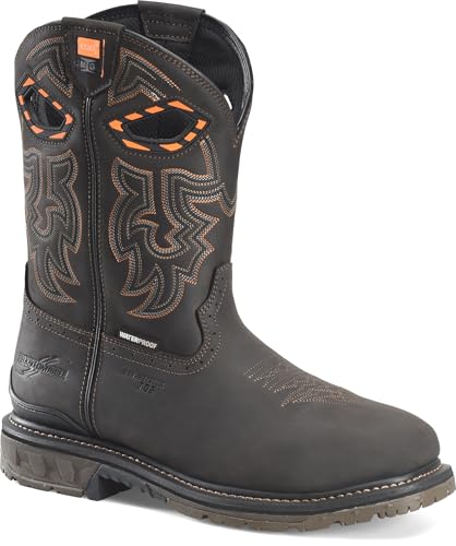 DOUBLE-H Men's Phantom Rider Bruner 11” Waterproof Metguard Wide Square Composite Toe Roper Boots