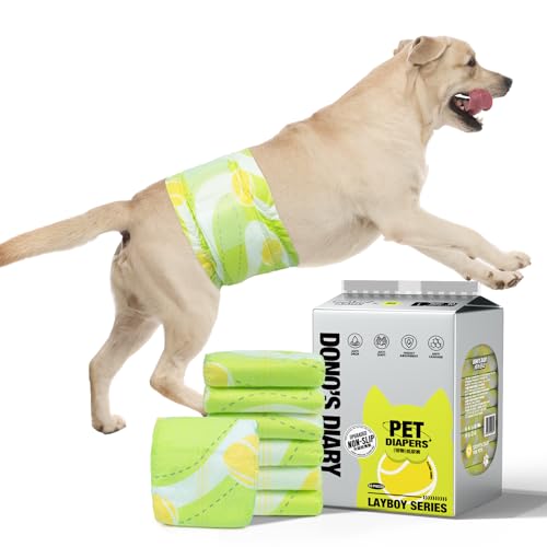 DONO Pañales Perros Machos, Antideslizantes, 40 Unidades, Pañales para Perros, Pañal Perro Macho, Superabsorbentes para la Incontinencia, adiestramiento de Cachorros, Viajes, XS, S, M, L