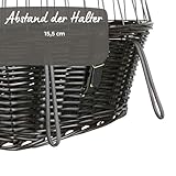 TRIXIE Hundekorb für das Fahrrad vorne bis 5 kg 50 × 41 × 35 cm - gewobener Hundefahrradkorb für den Lenker - in schicker Weidenoptik mit Kunststoff Gitter, 2818