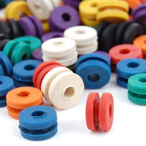 Onwon 200 Pieces Tattoo Needle Machine Grommets Double Grommets Tattoo Machine Parts A-Bar Nipple Supply Mix Colors #TOP2
