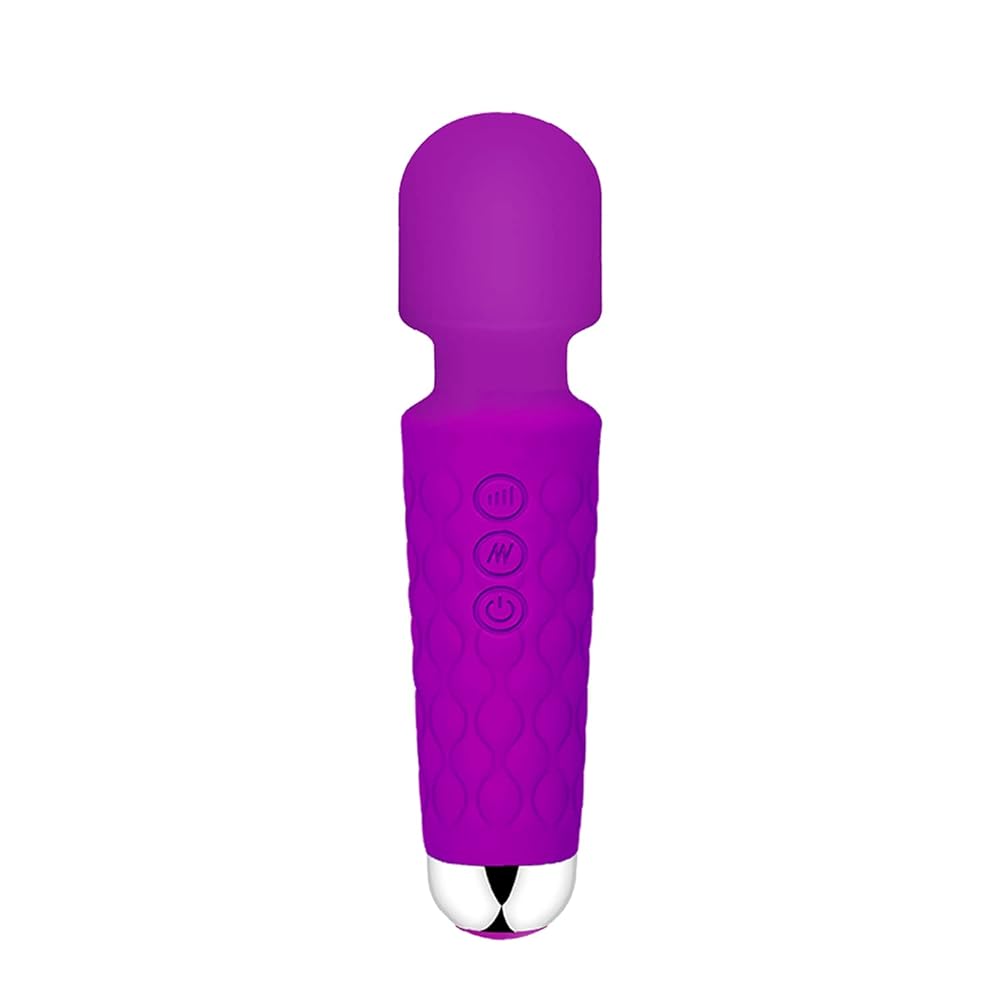 KINGWAND Handheld Personal Mini Massager - Waterproof, USB Rechargeable, 10 Vibration - Perfect on Back Legs Hand Pains and Sports Recovery(Light Purple)