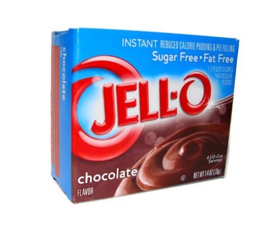 Jell-O Chocolate Flavor Sugar Free Instant Pudding & Pie Filling (4-Pack)