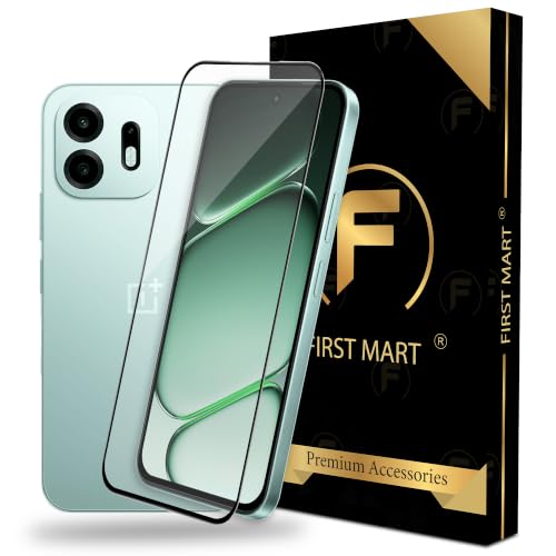 Image of FIRST MART Tempered Glass for OnePlus N6, 9H Full-Glue Screen Protector, 3D Edge-to-Edge, HD Clear, Oleophobic, Case-Friendly, Black, Pack of 1