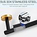 Miyili Small Kitchen Towel Bar 9 Inch Stainless Steel Cabinet Hand Towel Bar Hanger Rail Towel Rod Round Modern Style Black & Gold, A01BG23A