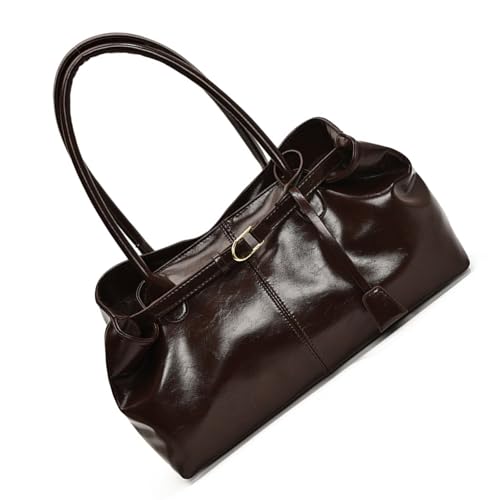 Sac à main en cuir PU spacieux anti-encombrement pour l'épaule