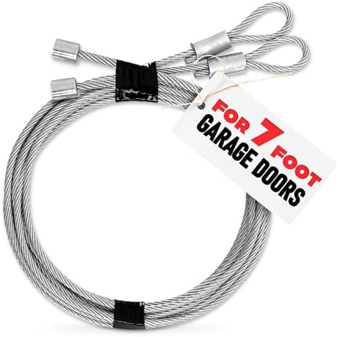 Garage Door Cables for 7 Ft Door, Torsion Spring Lift Cable, 2 Pack