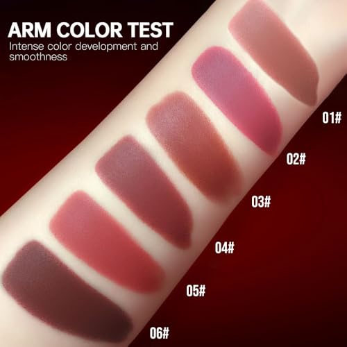 Image of Muted Nude Brown Matte Lipstick Crayon - Waterproof Long Lasting Lip Liner Pencil, High Pigment Creamy Velvet Lipstick, Non-Drying Lip Color for Women, 01#