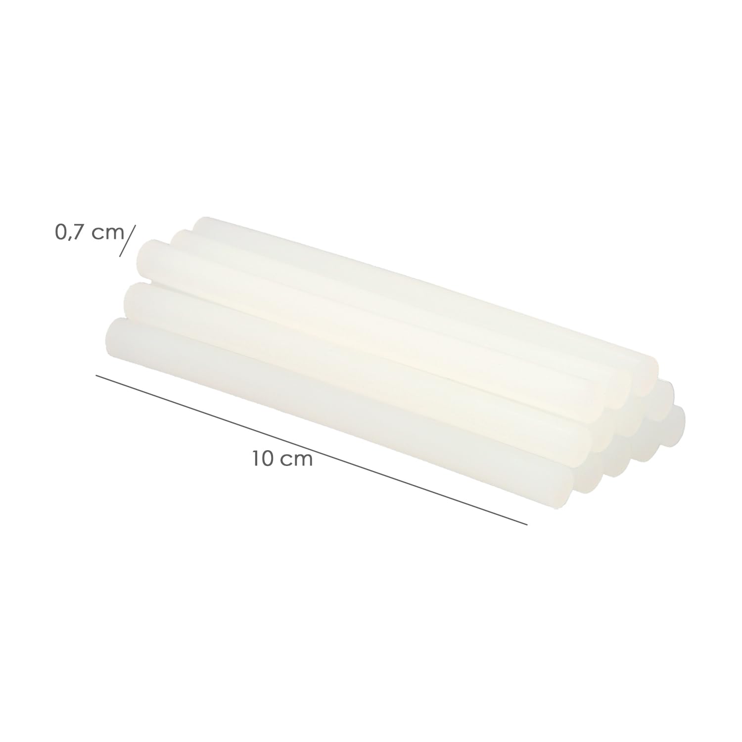 Barre di colla a caldo Ø 7,2 mm. Confezione da 12 pezzi. Aste Silicone, Colla Pistola Termofusibile, Silicone Pistola