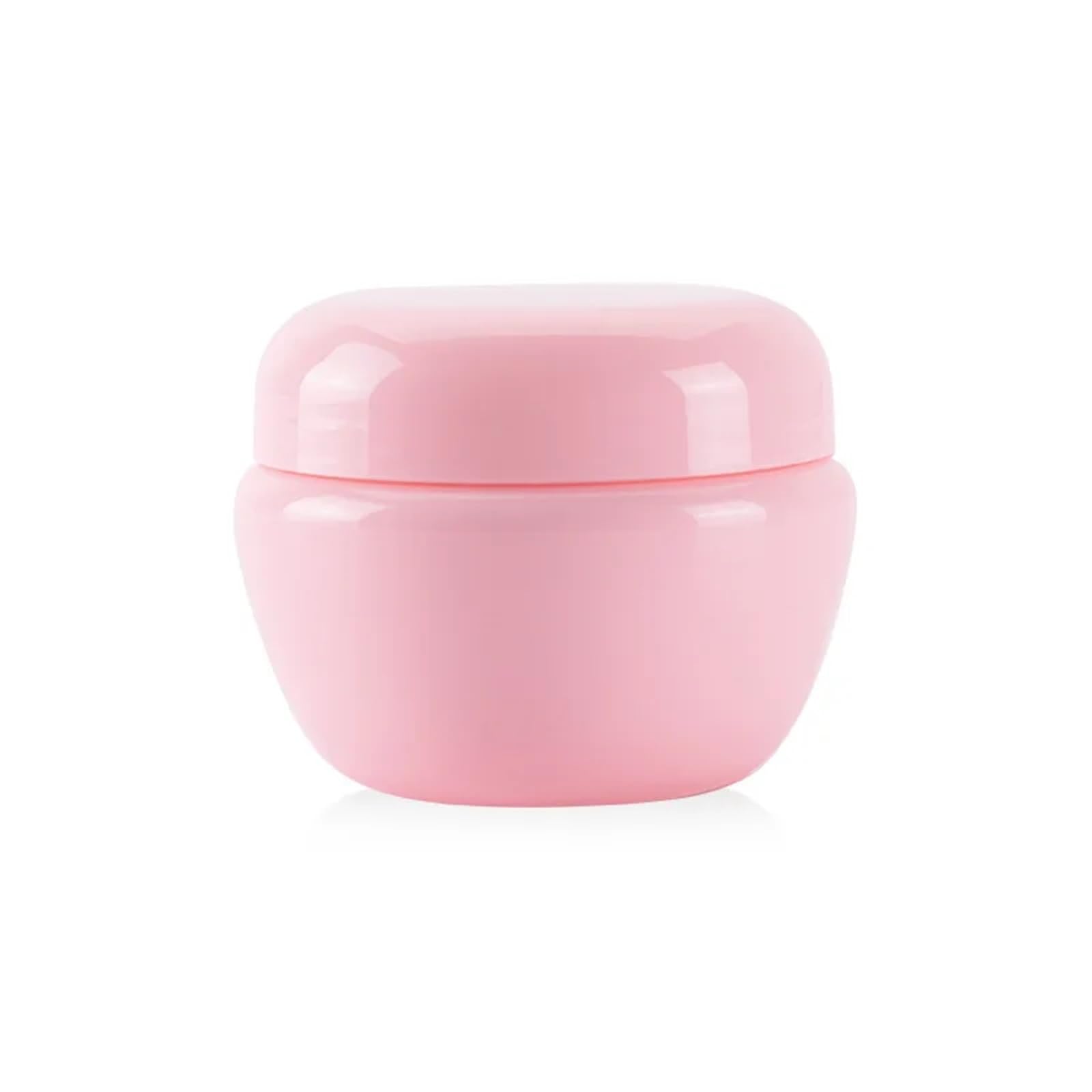 Travel Size Jars 50pcs 5-10g Mushroom Plastic Cosmetic Jars for Lip Balm Face Cream Lotion Samples(Pink2,5ml)