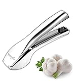 FISKTOOL Garlic Press (FT-02-002), Stainless Steel Garlic Mincer Chopper in Zinc Alloy Easy Clean and Easy Press Kitchen Aid