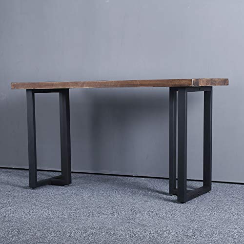 Image of MBQQ Furniture Legs 28 inchHeight 17.7 inchWide Rustic Decory T Shape Table Legs,Heavy Duty Metal Desk Legs,Dining Table Legs,Industrial Modern, DIY Iron Bench Legs
