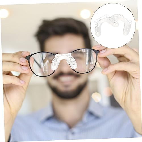 Lurrose 3 Pçs Óculos Transparentes De Silicone Almofada Nasal Almofada De Nariz De Sela Integrada Fu