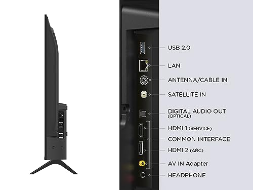 tcl 40sf540 téléviseur intelligent fhd 40 pouces hdr & hlg dolby audio dts virtual x/dts hd metal bezel less dual band wifi 5 avec système fire os 7