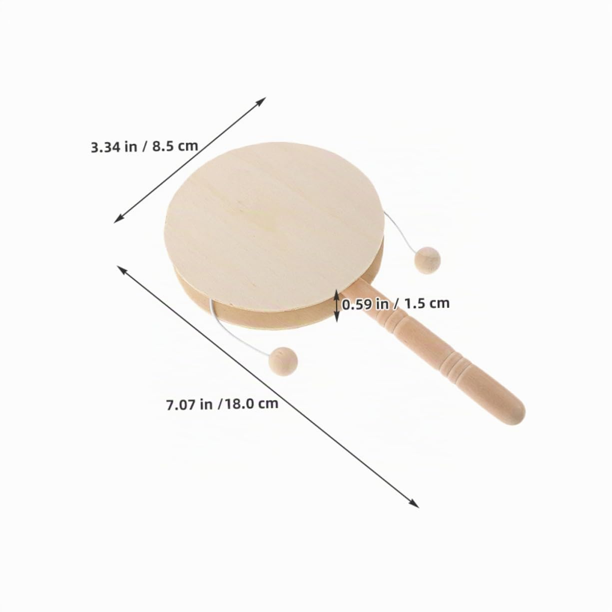 10stücke Junge Mädchen DIY Holz Rasseltrommel Rund Unbemalt Percussion Instrumente Zum Bemalen Musikalisches Kinderspielzeug Für Vorschule Kreatives Bastelprojekt