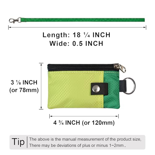 Image of CHENSPRX Minimalist RFID Blocking Small Wallet with ID Window,WaterResistant Zip Id Case Wallet with Lanyard Keychain for Cards,Cash,Travel,Women,Men
