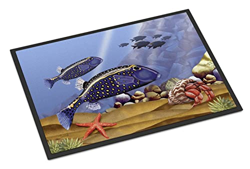 Caroline's Treasures PTW2033JMAT Undersea Fantasy 8 Doormat 24x36 Front Door Mat Indoor Outdoor Rugs for Entryway, Non Slip Washable Low Pile, 24H X 36W