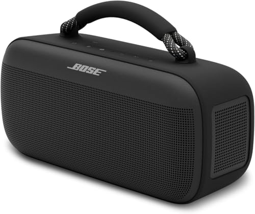 Bose SoundLink Max Portable Speaker, Large Waterproof Bluetooth Speaker, Up to 20 Hours of Battery Life, USB-C, Built-in 3.5mm AUX Input, + Hard Shell Travel Case + USB Plug + AUX Cable (Black) - Image 3