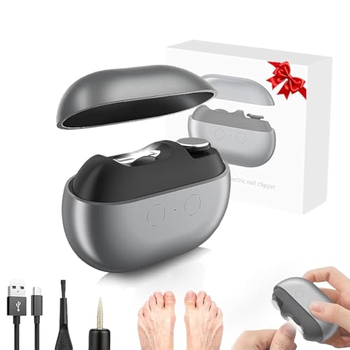 Fanyil Easy Clip Nail Clippers - 2026 Easyclip Smart Nail Clipper for Seniors, Electric Nails Care Tool with LED Light, Painless Toenail Trimmer for Thick Nails, Arthritis, Low Vision