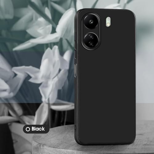 Image of Casotec Back Cover for Mi Redmi 13C 4G / Poco C65 4G | Full Camera Protection | Premium Liquid Silicon Case | Flexible Bumper Case for Mi Redmi 13C 4G / Poco C65 4G (Black)