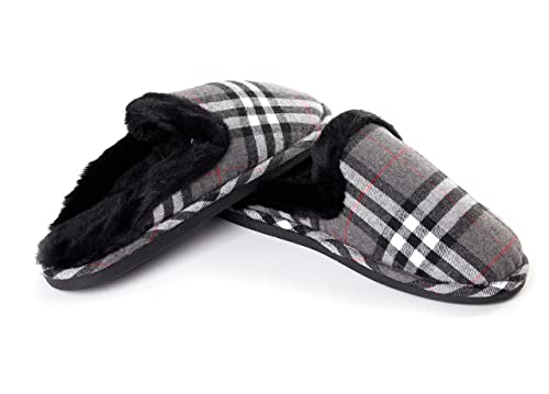 BIANCHERIAWEB Chaussons d'hiver en fausse fourrure souple modèle London 43-44 London Cover