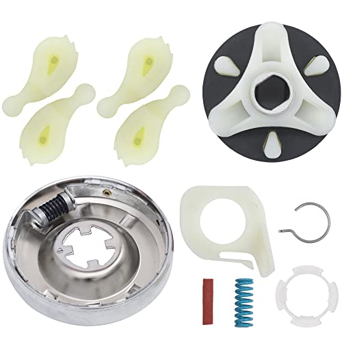 BlueStars 285785 Washer Clutch Assembly Kit & 285753A Motor Coupling & 4pcs 80040 Agitator Dogs Replacement Part Compatible with Whirlpool Kenmore Washers Replaces 285331 3351342 3946794 3951311