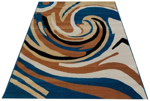Image of Floral Design Acrylic Polyester Carpet for Living Room 8x11 Feet Color Multi(240x330Cm), Large Rectangle