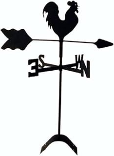 Hen Chicken Roof Mounted Weathervane Black Wrought Iron Look Handcrafted in The USA