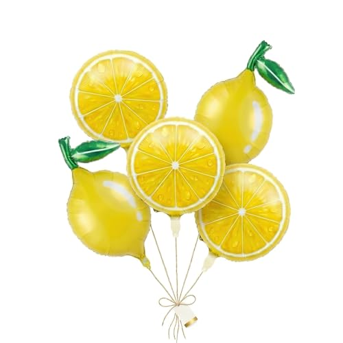 Lemon Foil Balloons Summer lemonade Set with Leaves for Amalfi Coast Wedding She Found Her Main Squeeze Bridal Shower Sweet Baby shower Lemonade Centerpiece Fruit Theme Birthday Party Decor