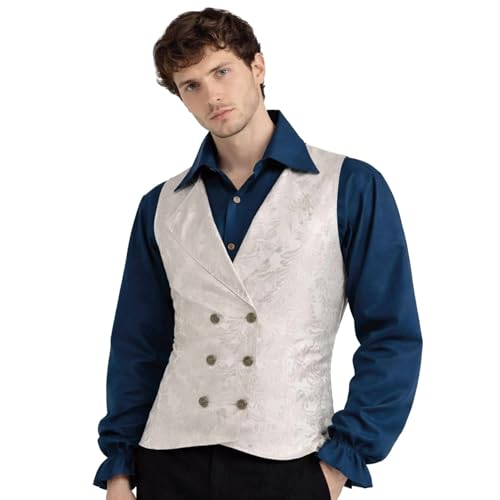 Gilet Renaissance Homme Harker brodé pour costume médiéval et GN