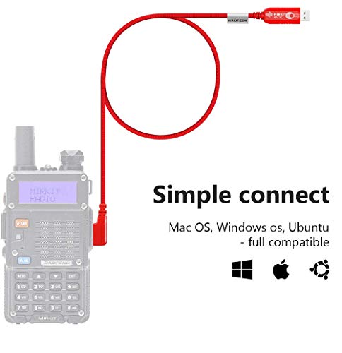 Mirkit Ftdi Usb Programming Cable Model 3 Red For Flashing Analogue Ham Radio: Baofeng, Wouxun, Kenwood, Archell, Retevis #TOP2