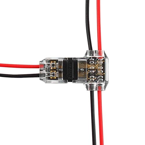 Davitu [Davitu]Wholesale T shape 2PIN Wire Terminal Block Connector Scotch Lock for 18-22AWG Electrical Wire,led strip Connector - (Color: Transparent case, Pins: 400pieces per pack)