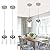 MELUCEE 2 Pack Pendant Lights Kitchen Island Brushed Nickel Adjustable Hanging Ceiling Lamp with Clear Glass Shade, Modern Glass Pendant Lights for Dining Table Hallway Living Room