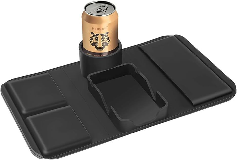 Silicone Couch Cup Holder Tray Drink Holder with Side Pockets for Sofa Arm Couch Caddy Anti-Spill for Couch Arm Chair Recliner,Armrest Remote Control and Cellphone Organizer Holder