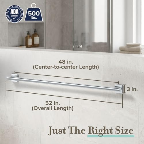 Image of Elevate 48 inch L Grab Bar, Chrome